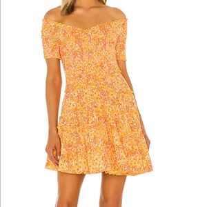 Soledad Mini Dress in Yellow Hortensia